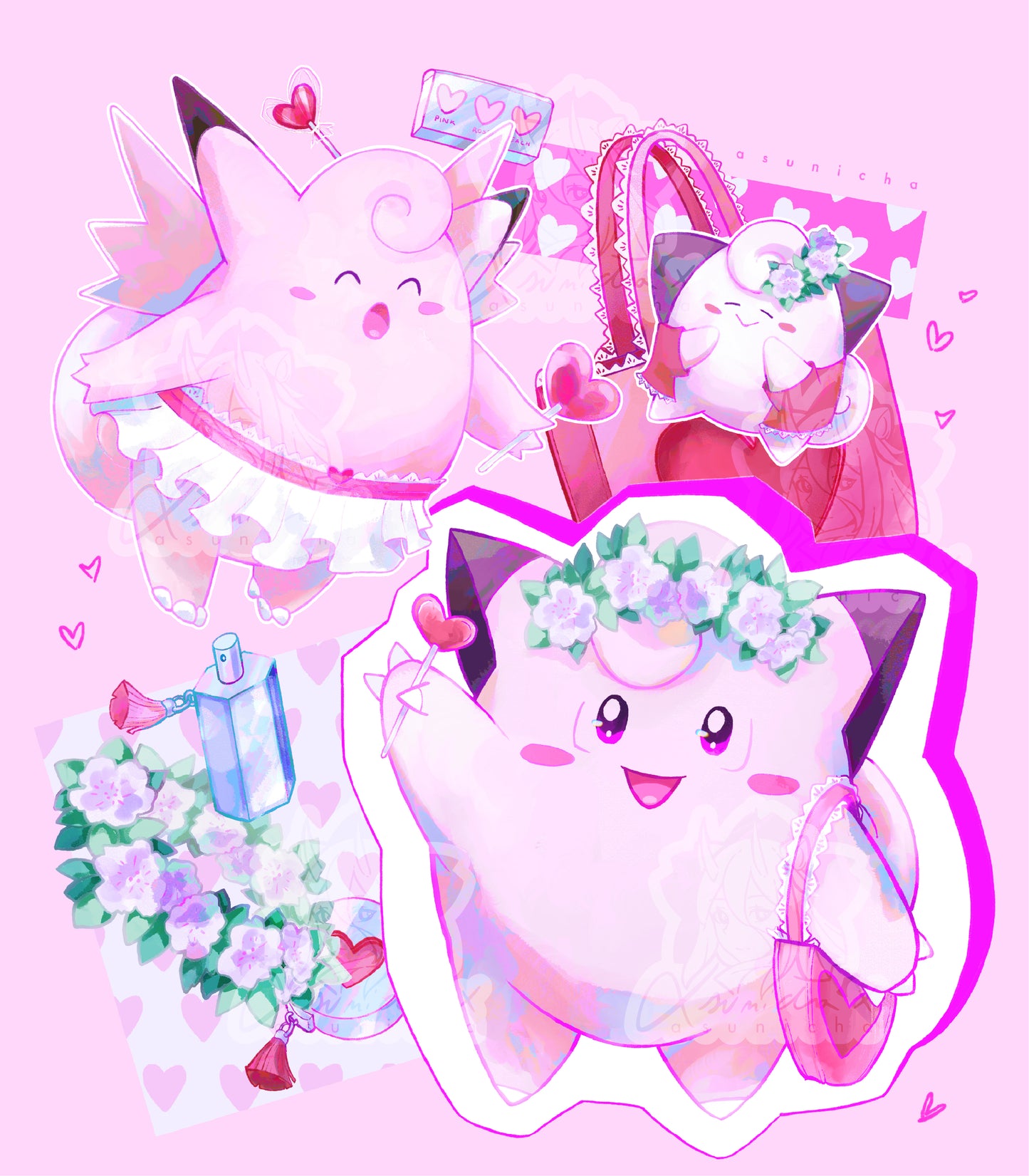PokeColour Collection: Pink Evolution ◣ TOTEBAG