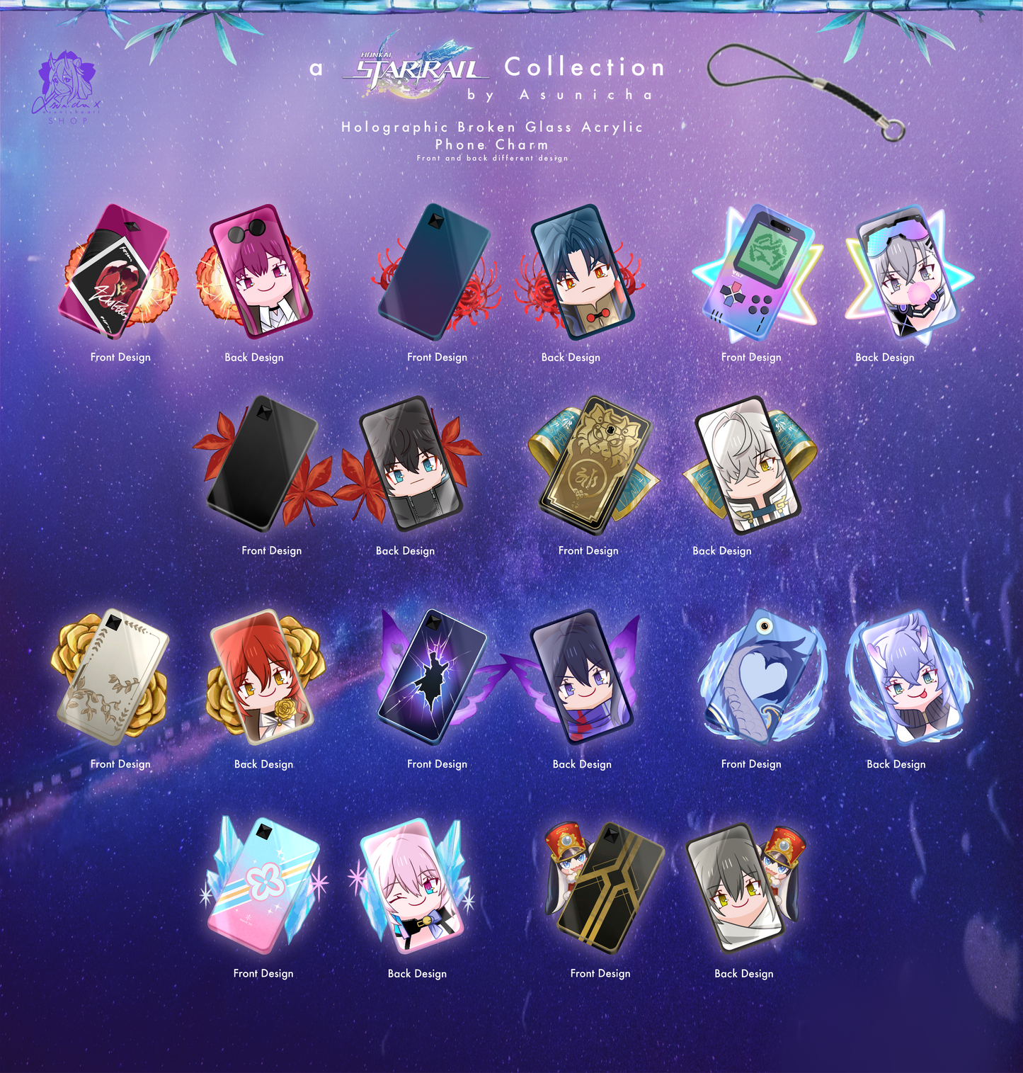 Honkai Star Rail ❥ PHONE CHARM COLLECTION 1