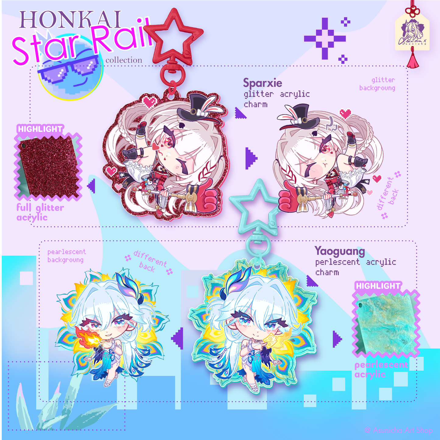 Sparxie and Yaoguang HSR ◣ KEYCHAINS