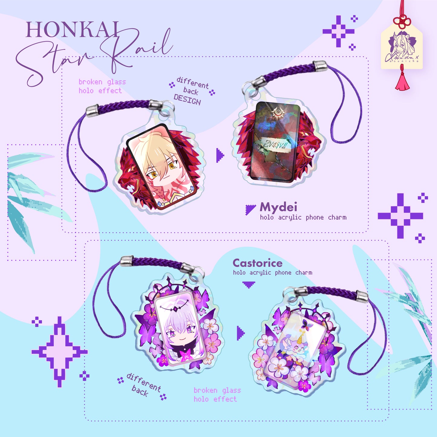 Castorice and Mydei HSR ◣ PHONE CHARM