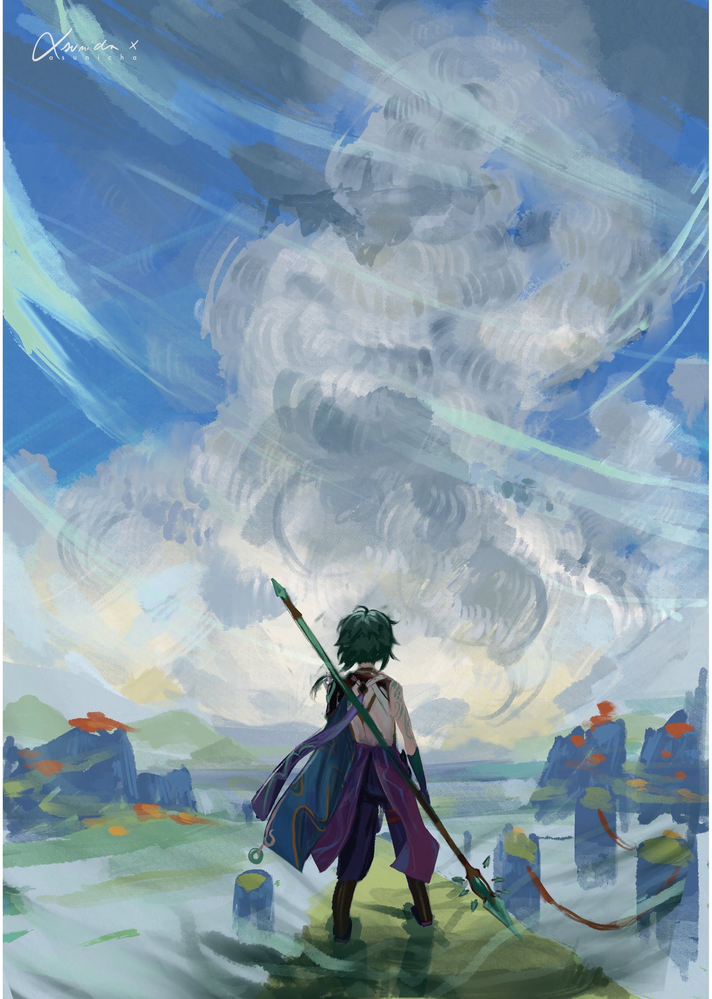 Xiao Over Liyue ◣ PRINT