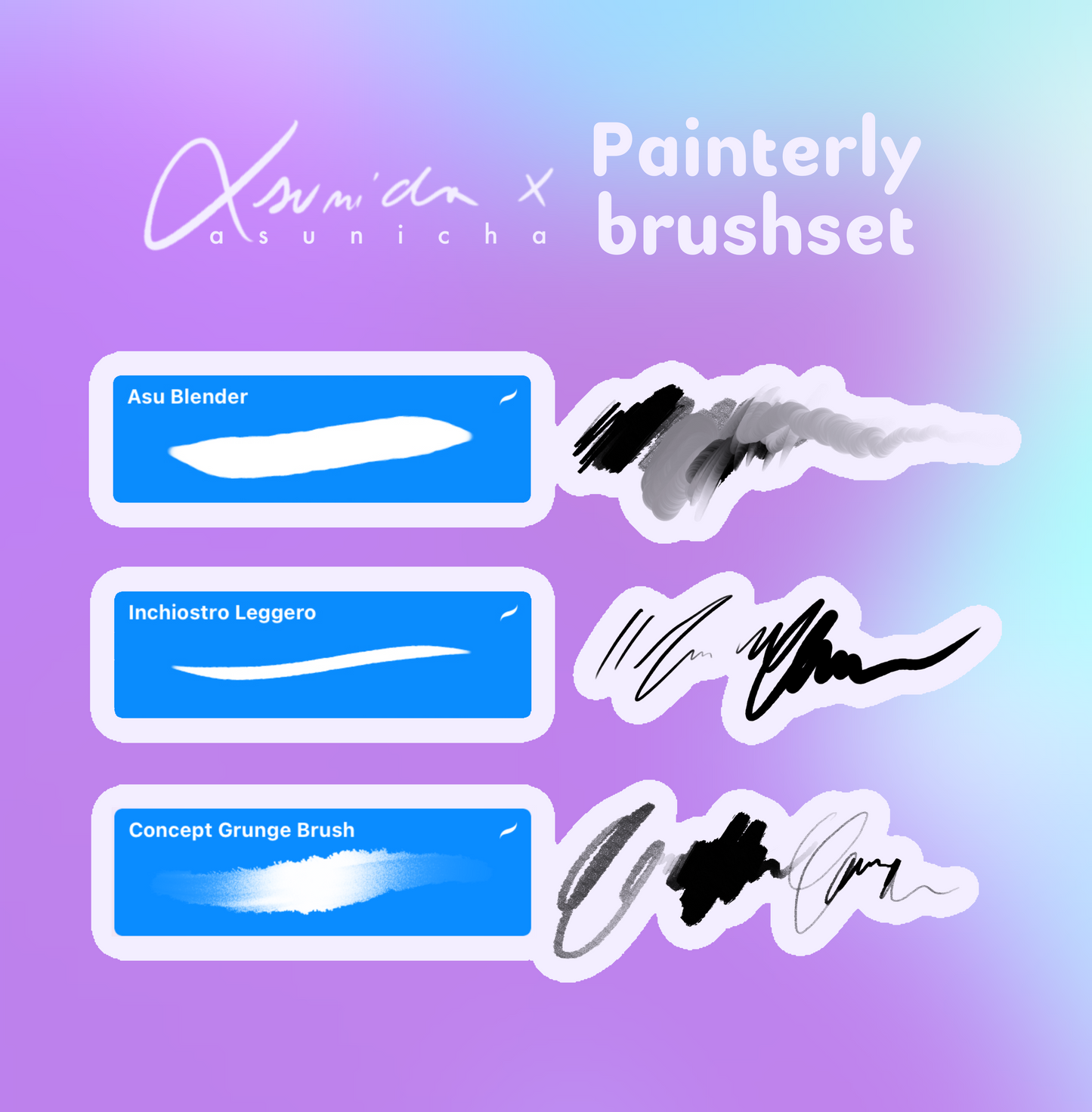 Painterly Brushset for Procreate ◣ by Asunicha
