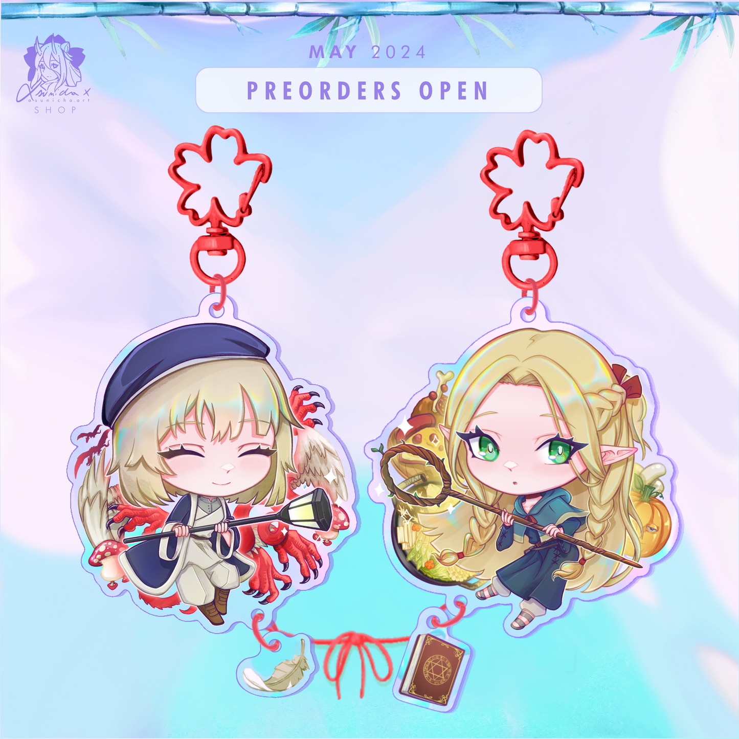 Marcille and Falin ❥ COMBINED KEYCHAINS