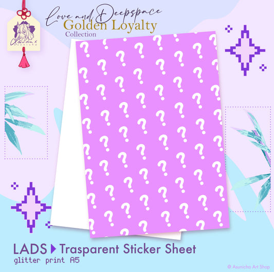 [PRE ORDER Freebie] LADS Golden Loyalty ◣ Trasparent Sticker Sheet