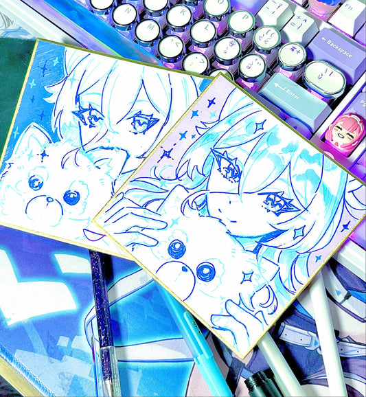 Hand Drawed Shikishi [Gift for Busho Peluche pre order]