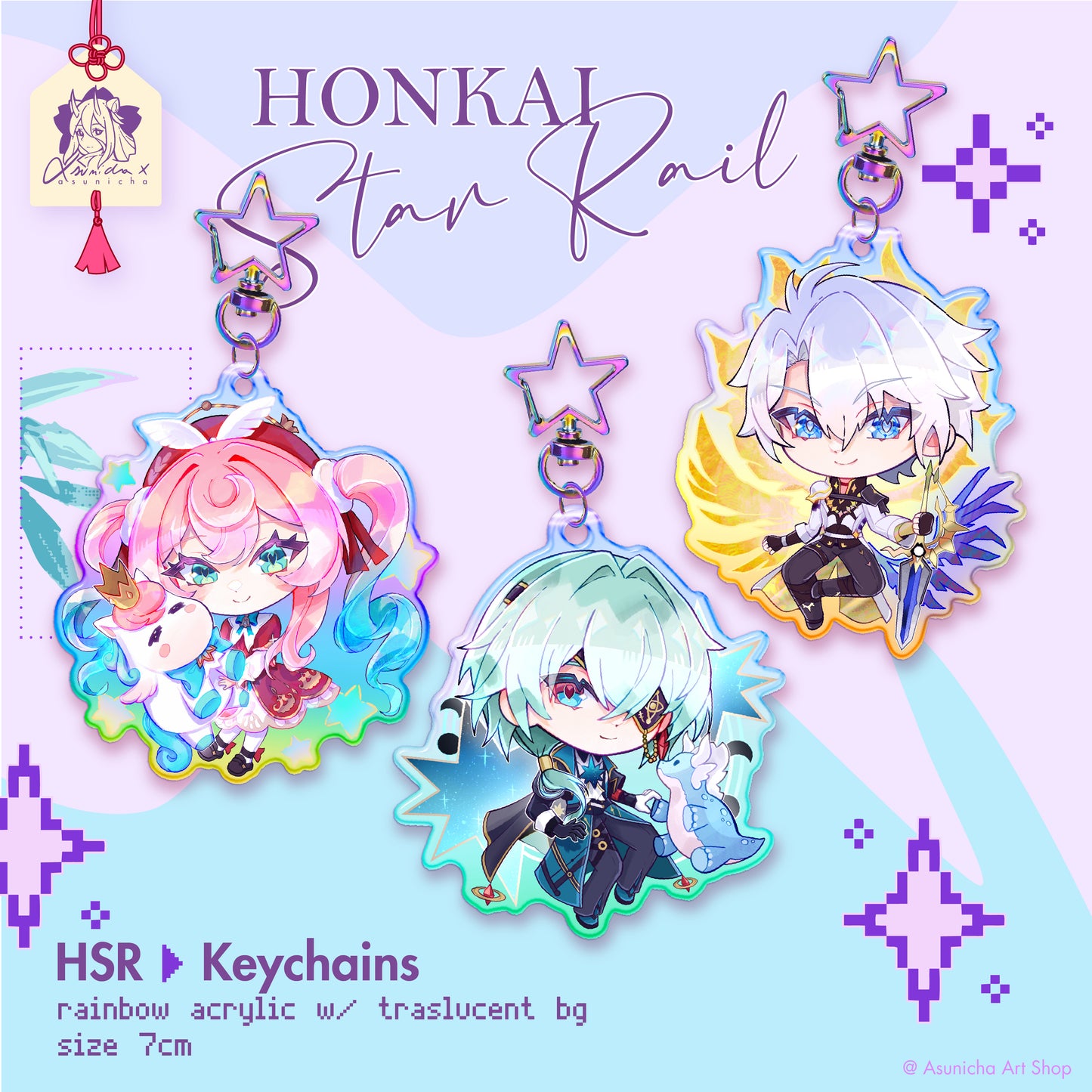 Phainon | Anaxa | Hyacine HSR ◣ KEYCHAIN
