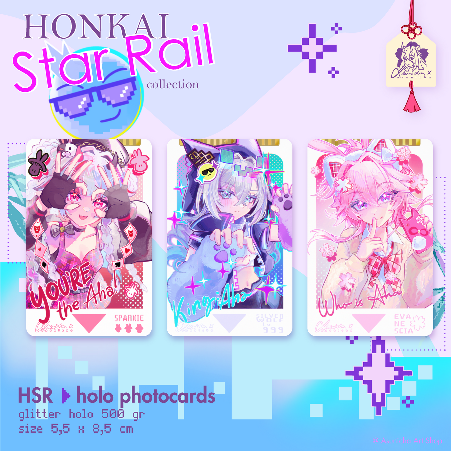 [PRE ORDER] Silver Wolf Lv.999, Evanescia, Sparxie HSR ◣ PHOTOCARDS