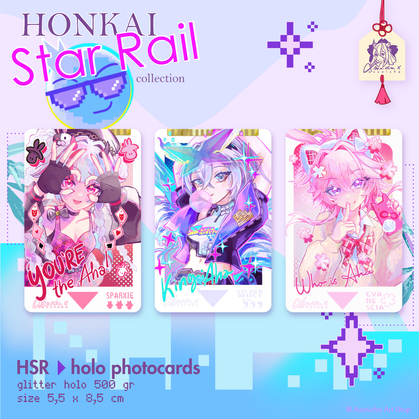 [PRE ORDER] Silver Wolf Lv.999, Evanescia, Sparxie HSR ◣ PHOTOCARDS