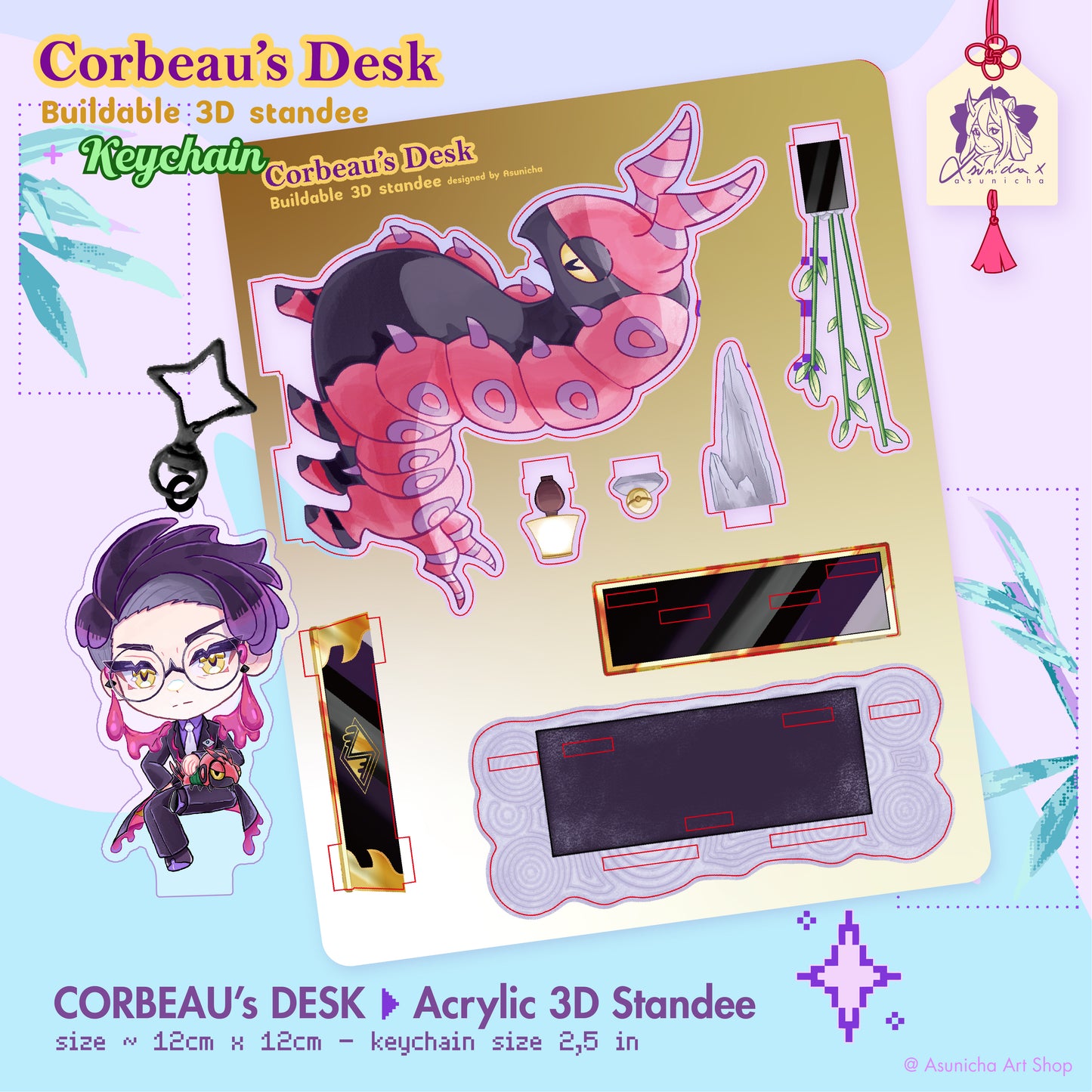 [PRE ORDER] Corbeau's Desk ◣ STANDEE + KEYCHAIN