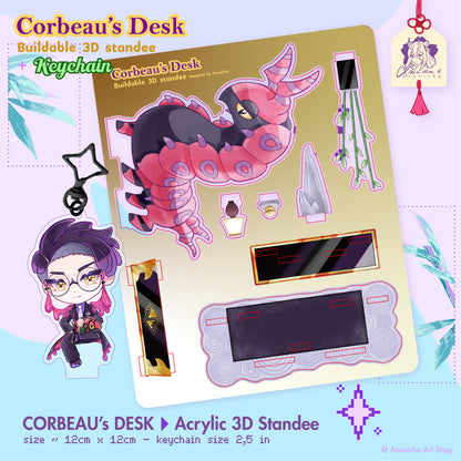 [PRE ORDER] Corbeau's Desk ◣ STANDEE + KEYCHAIN
