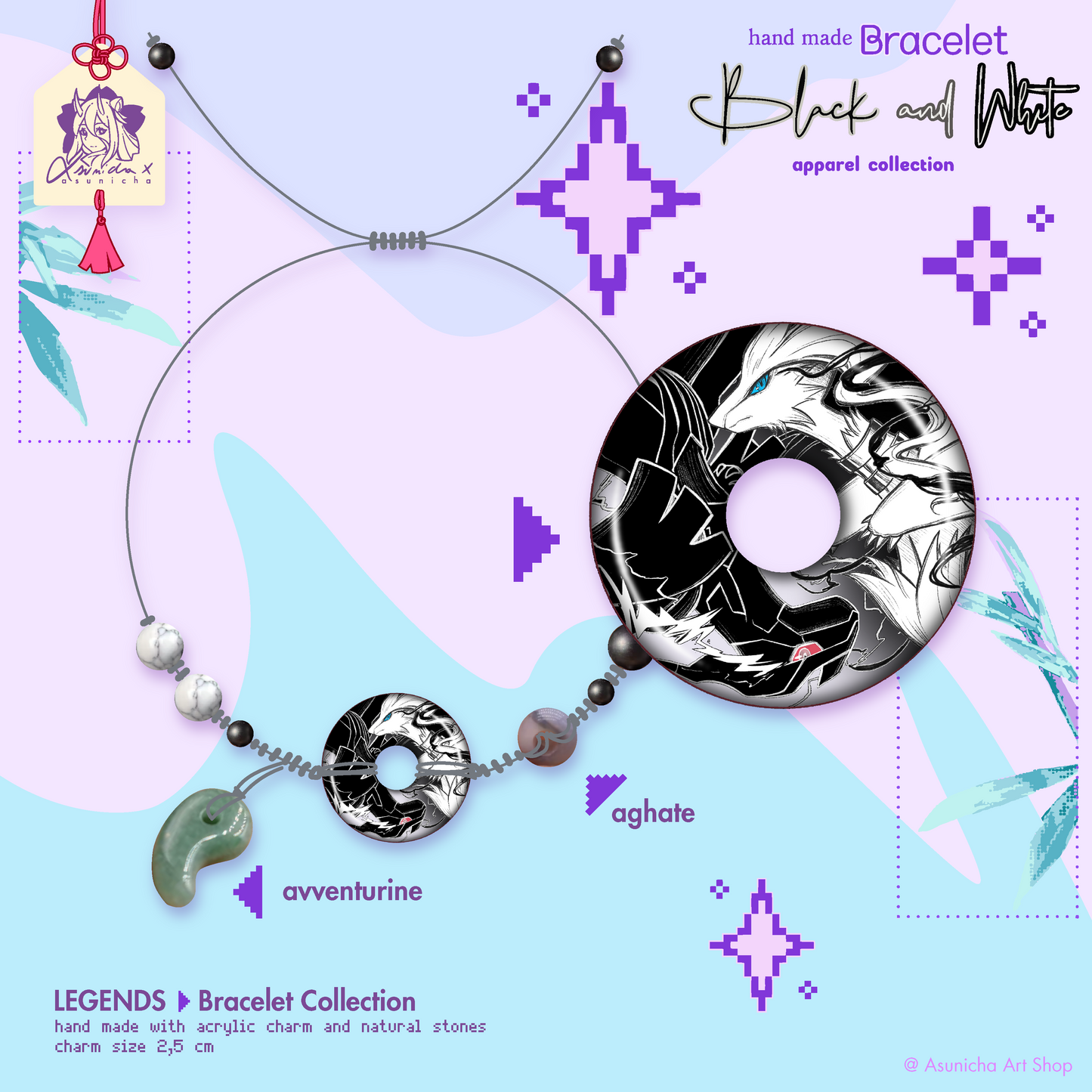 [PRE ORDER] Black and White LEGENDS COLLECTION ◣ BRACELET