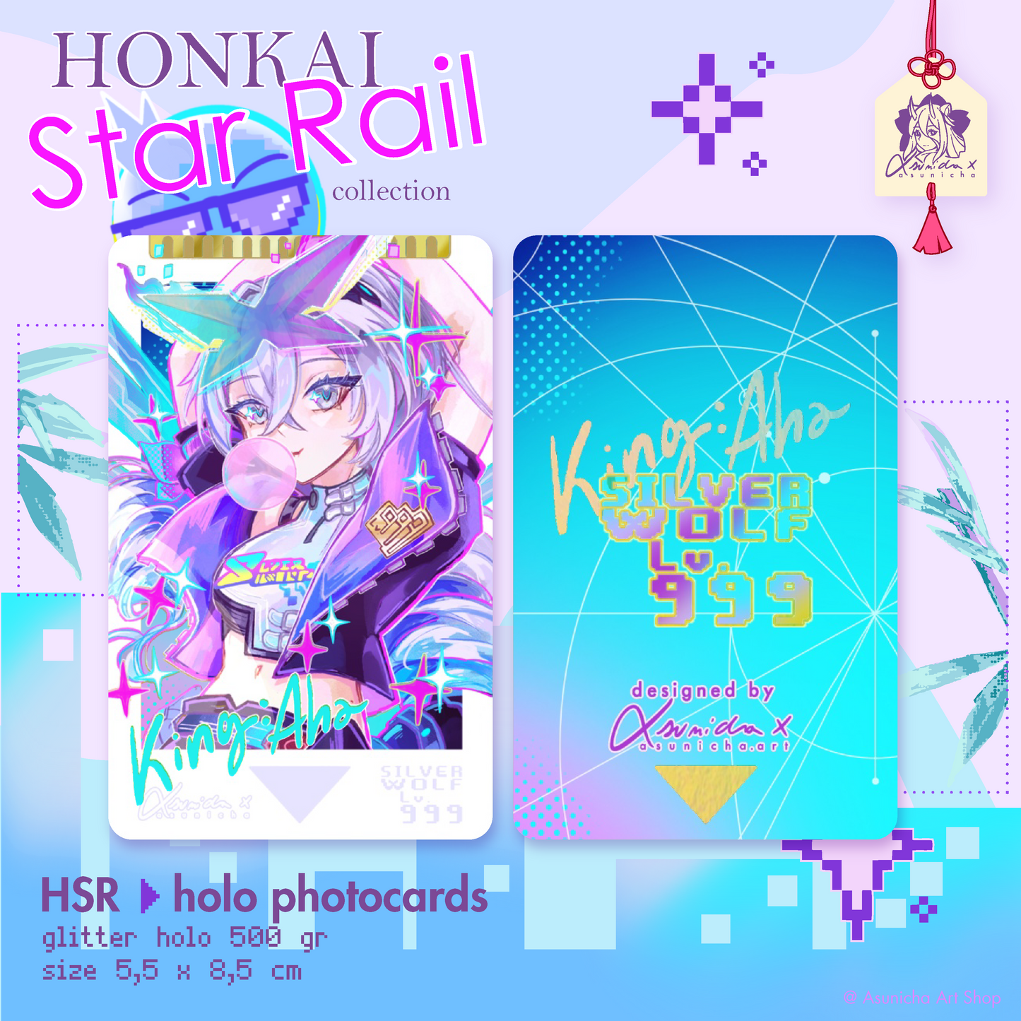 [PRE ORDER] Silver Wolf Lv.999, Evanescia, Sparxie HSR ◣ PHOTOCARDS