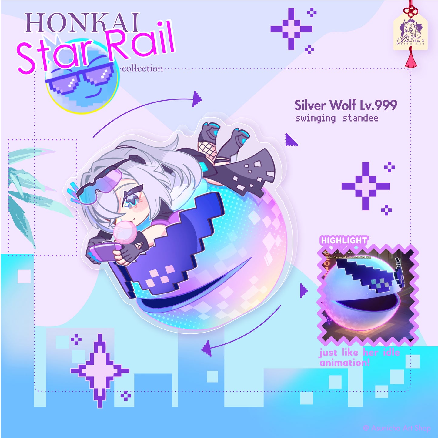 [PRE ORDER] Silver Wolf Lv.999 ◣ SWINGING STANDEE