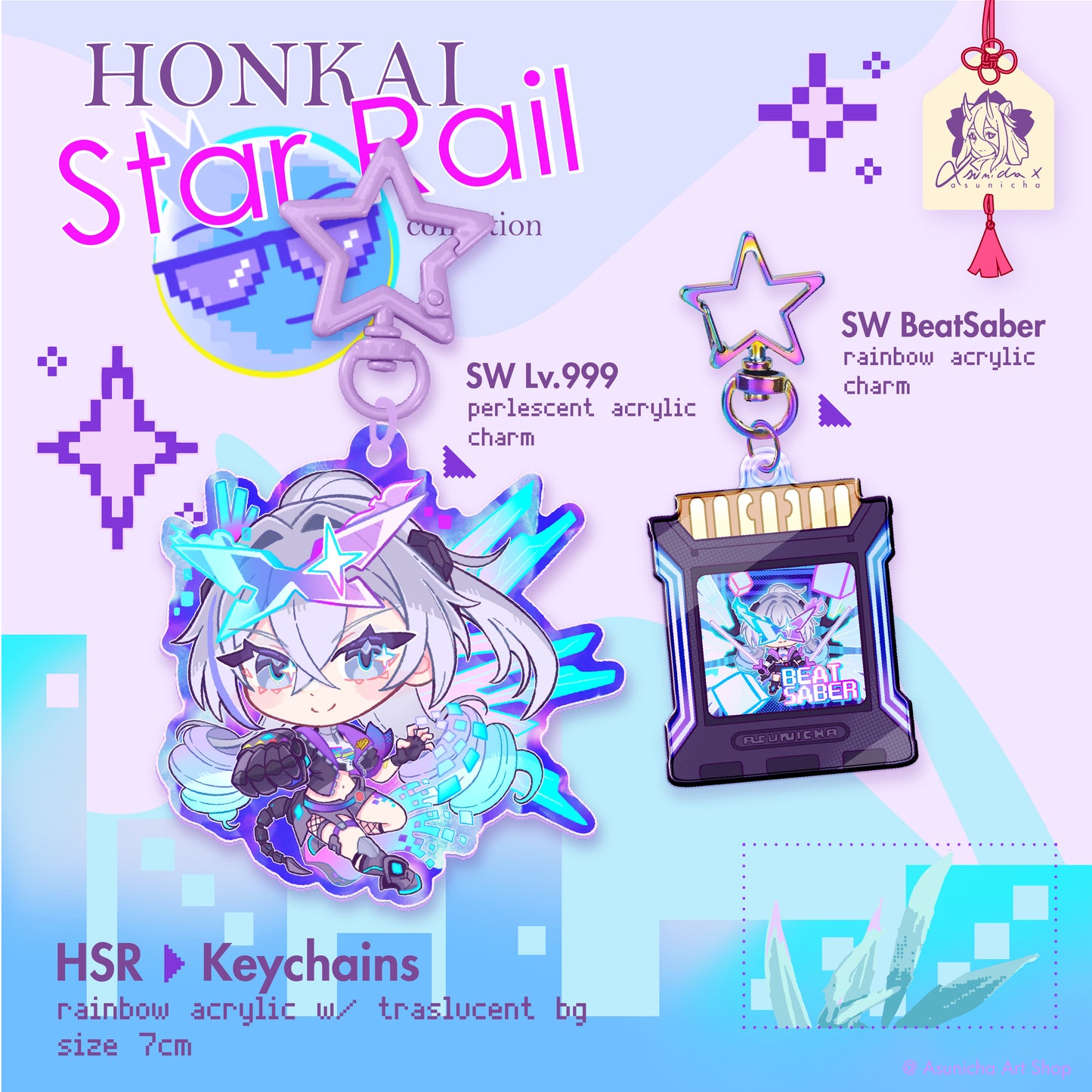 [PRE ORDER] Silver Wolf Lv.999 HSR ◣ KEYCHAIN