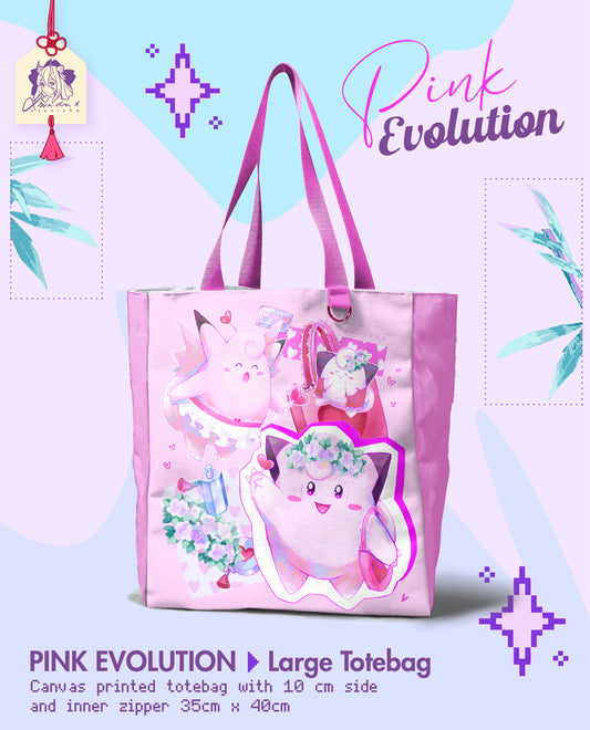 [PRE ORDER] PokeColour Collection: Pink Evolution ◣ TOTEBAG