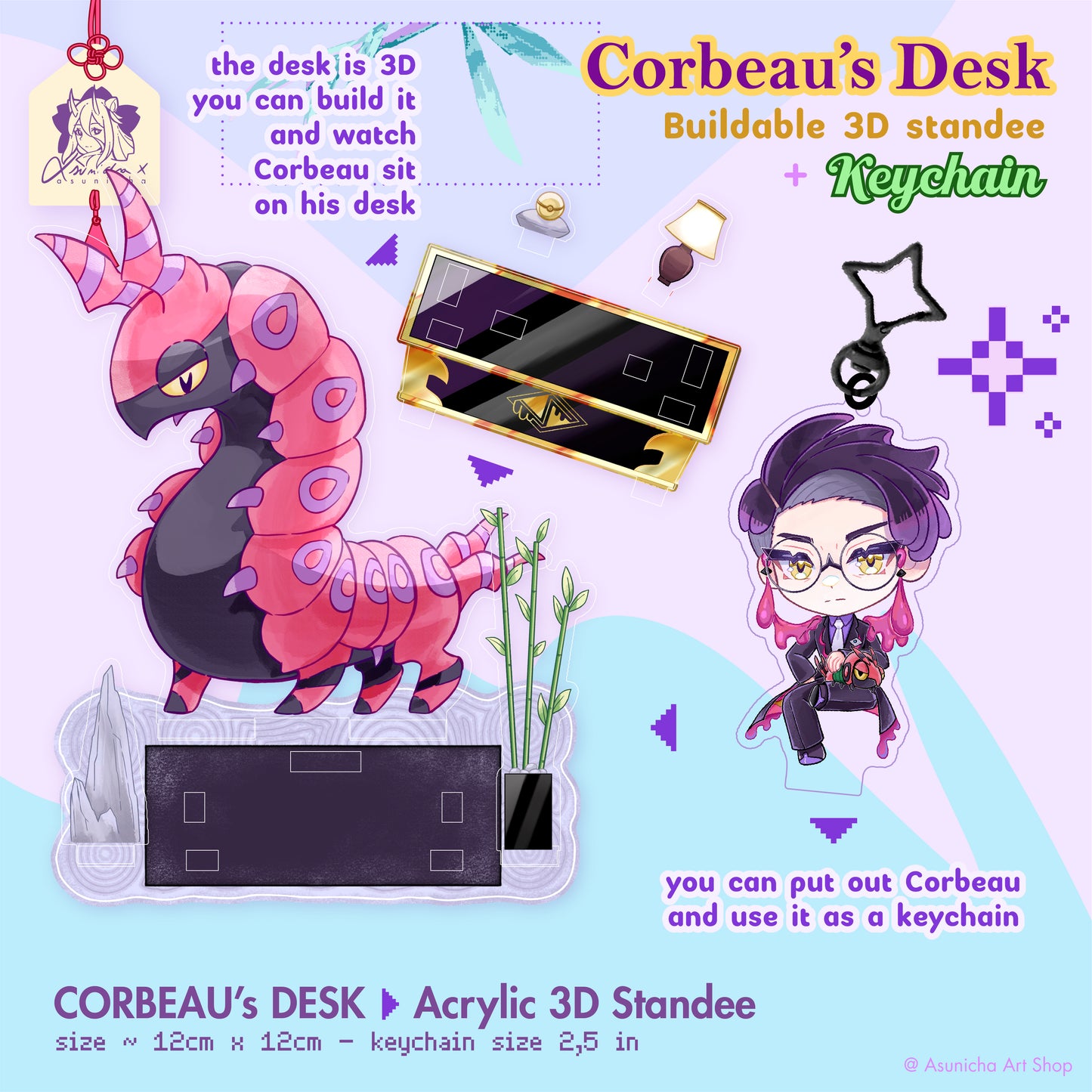[PRE ORDER] Corbeau's Desk ◣ STANDEE + KEYCHAIN