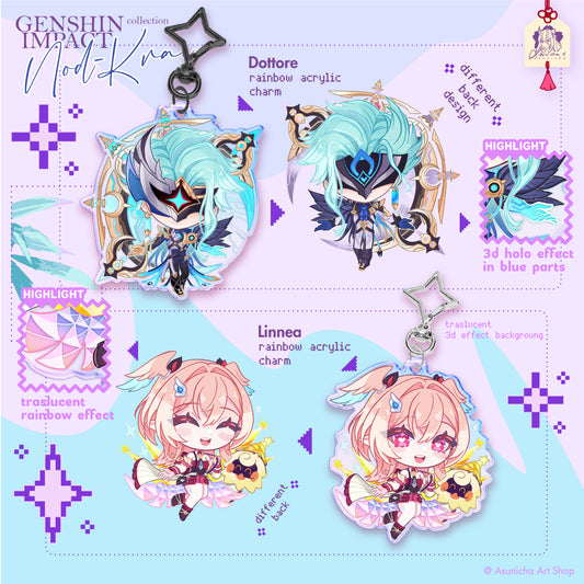 Dottore and Linnea GI ◣ KEYCHAINS