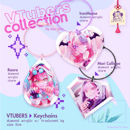 Vtubers Collection (vol.1) ◣ DIAMOND KEYCHAINS