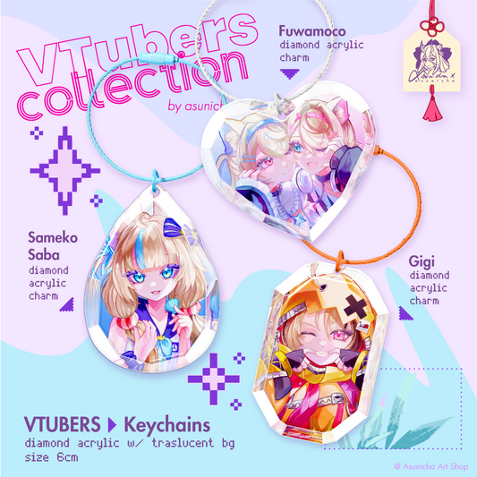 Vtubers Collection (vol.2) ◣ DIAMOND KEYCHAINS