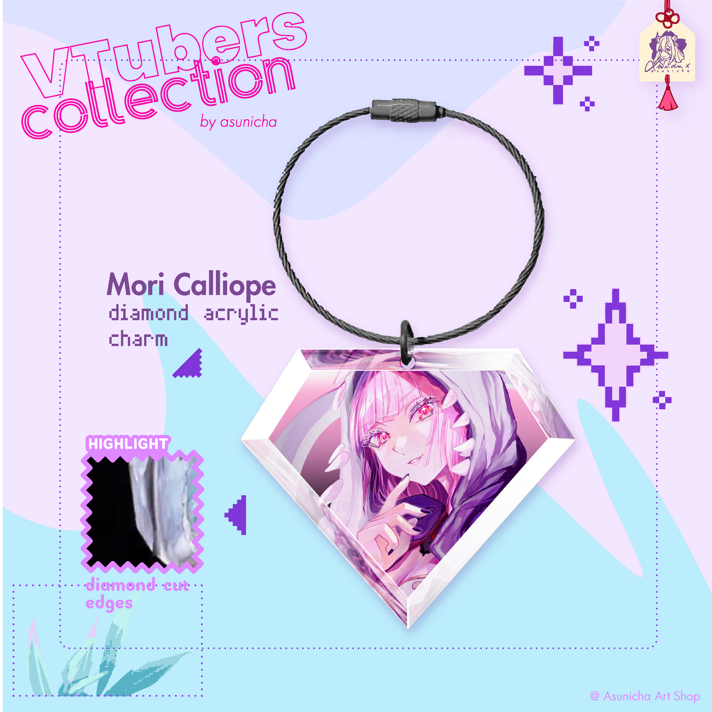 Vtubers Collection (vol.1) ◣ DIAMOND KEYCHAINS