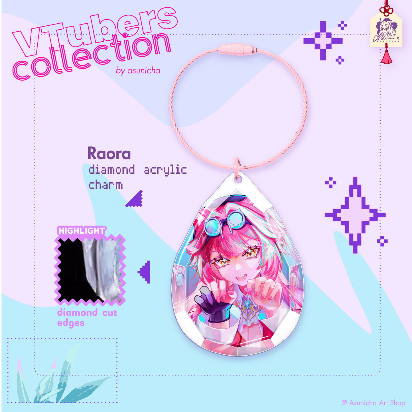 Vtubers Collection (vol.1) ◣ DIAMOND KEYCHAINS