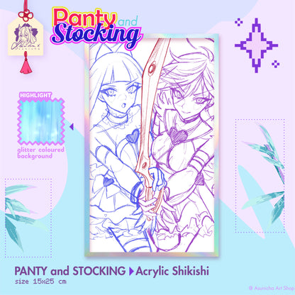 [PRE ORDER] Panty and Stocking ◣ ACRYLIC SHIKISHI