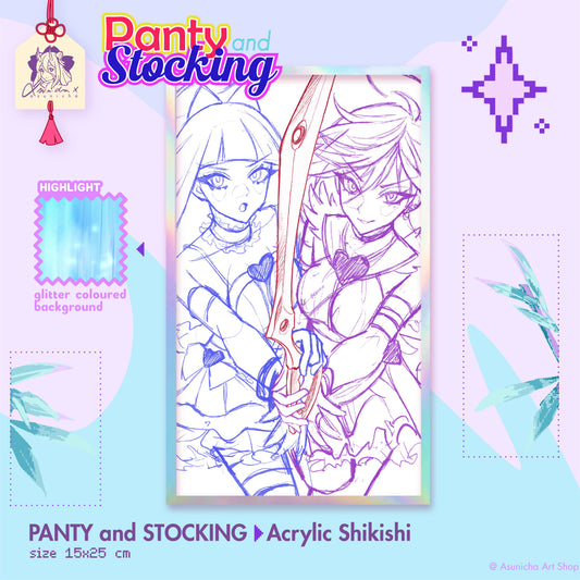 [PRE ORDER] Panty and Stocking ◣ ACRYLIC SHIKISHI