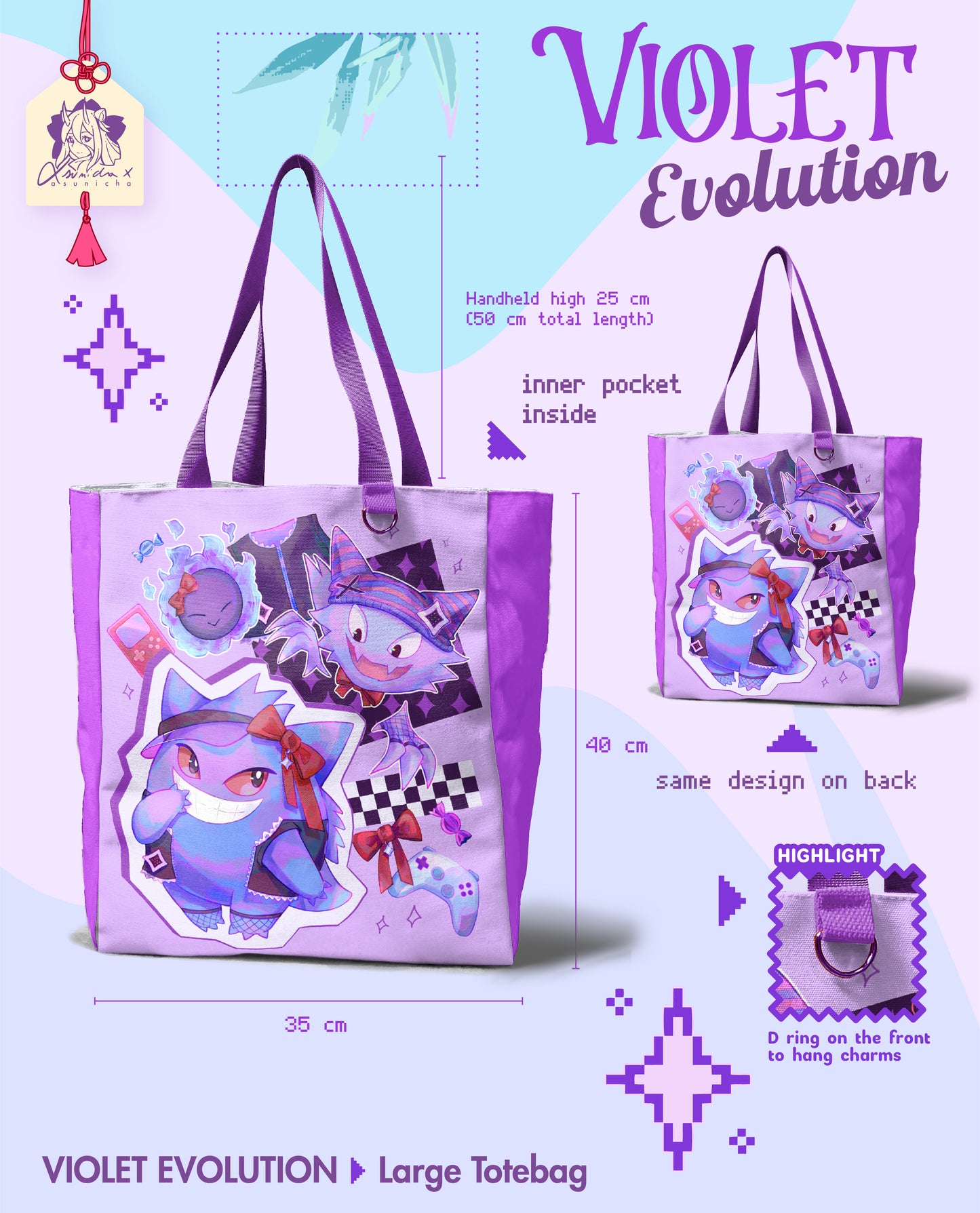 [PRE ORDER] PokeColour Collection: Violet Evolution ◣ TOTEBAG