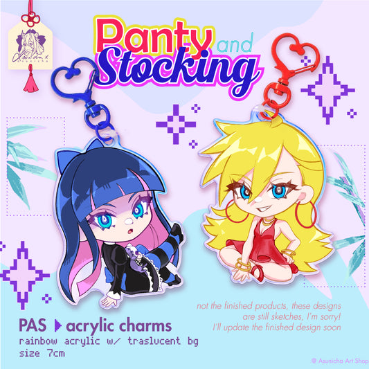 [PRE ORDER] Panty and Stocking ◣ KEYCHAINS