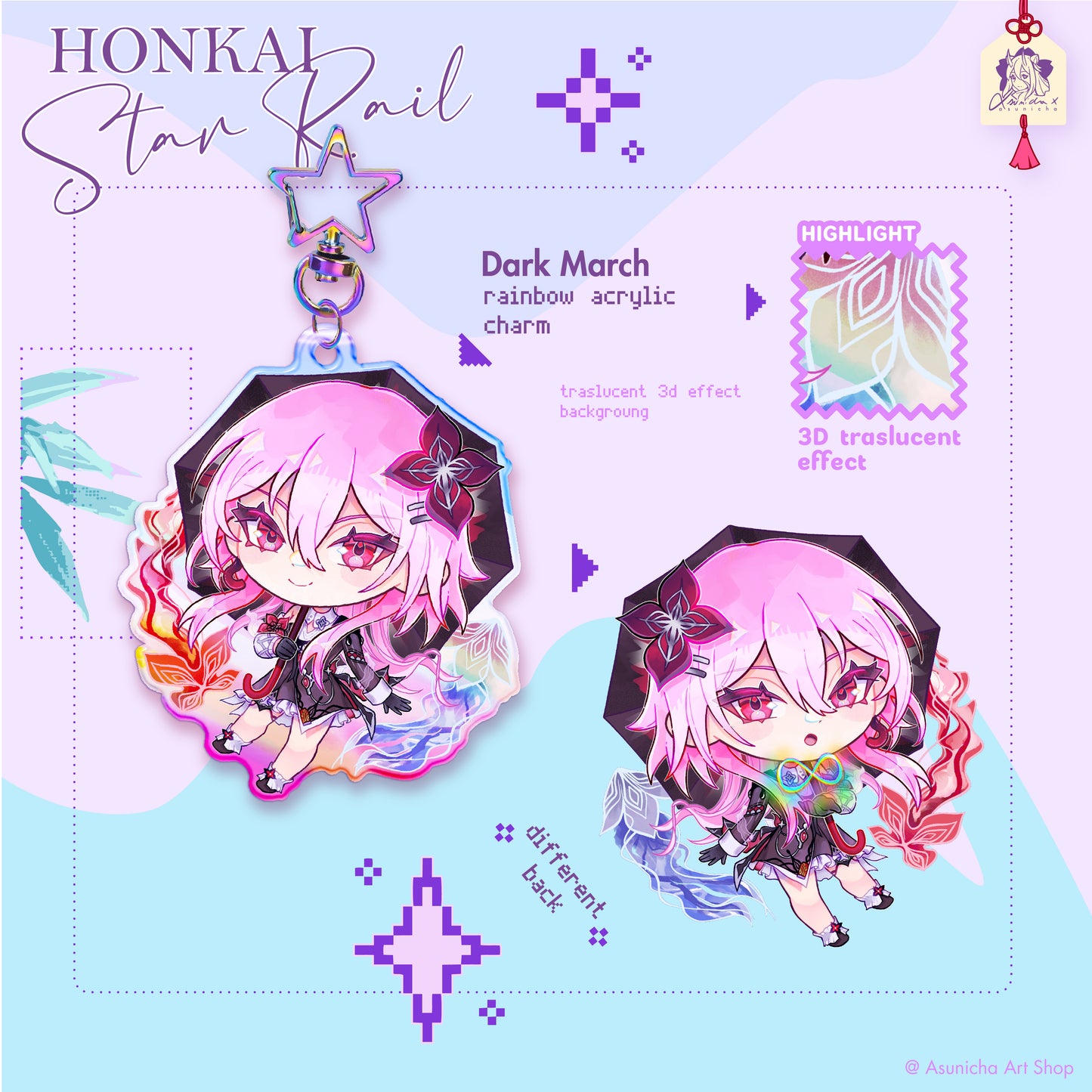 [PRE ORDER] Dark March HSR ◣ KEYCHAIN