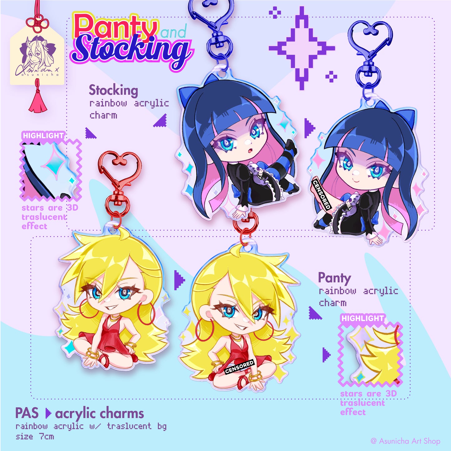 Panty and Stocking ◣ KEYCHAINS