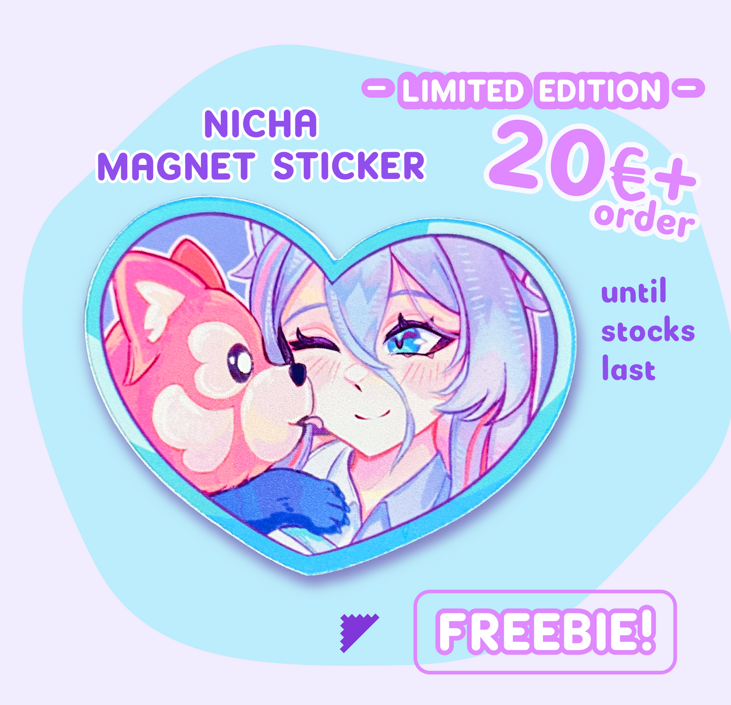 (FREEBIE) Nicha VTuber ◣ MAGNET STICKER