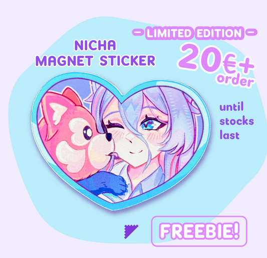(FREEBIE) Nicha VTuber ◣ MAGNET STICKER